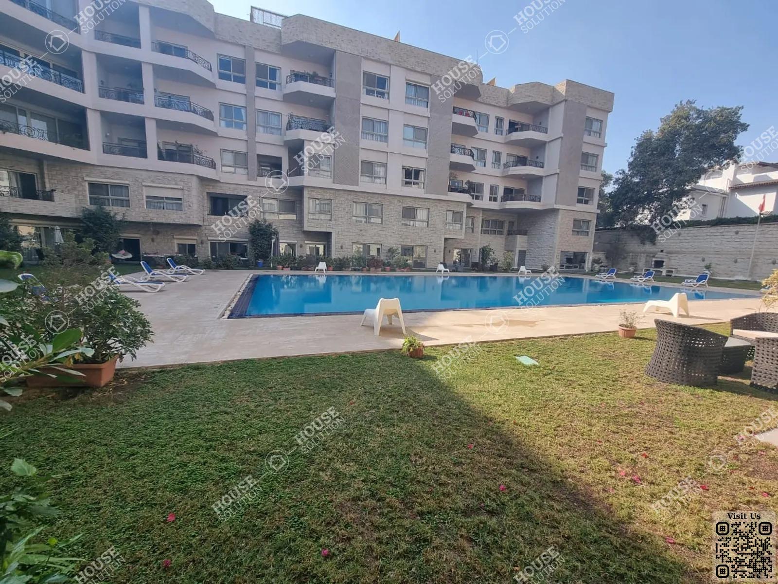 SHARED SWIMMING POOL  @ Ground Floors For Rent In Maadi Maadi Sarayat Area: 200 m² consists of 3 Bedrooms 3 Bathrooms Modern furnished 5 stars #5651-2