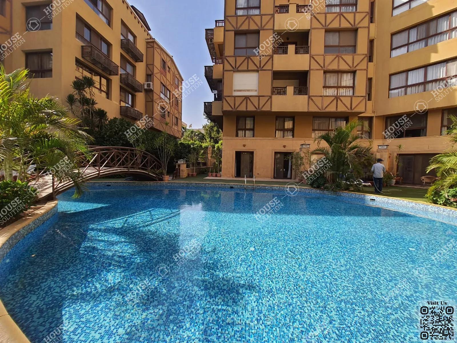 SHARED SWIMMING POOL  @ Apartments For Rent In Maadi Maadi Sarayat Area: 180 m² consists of 3 Bedrooms 3 Bathrooms Furnished 5 stars #5499-2