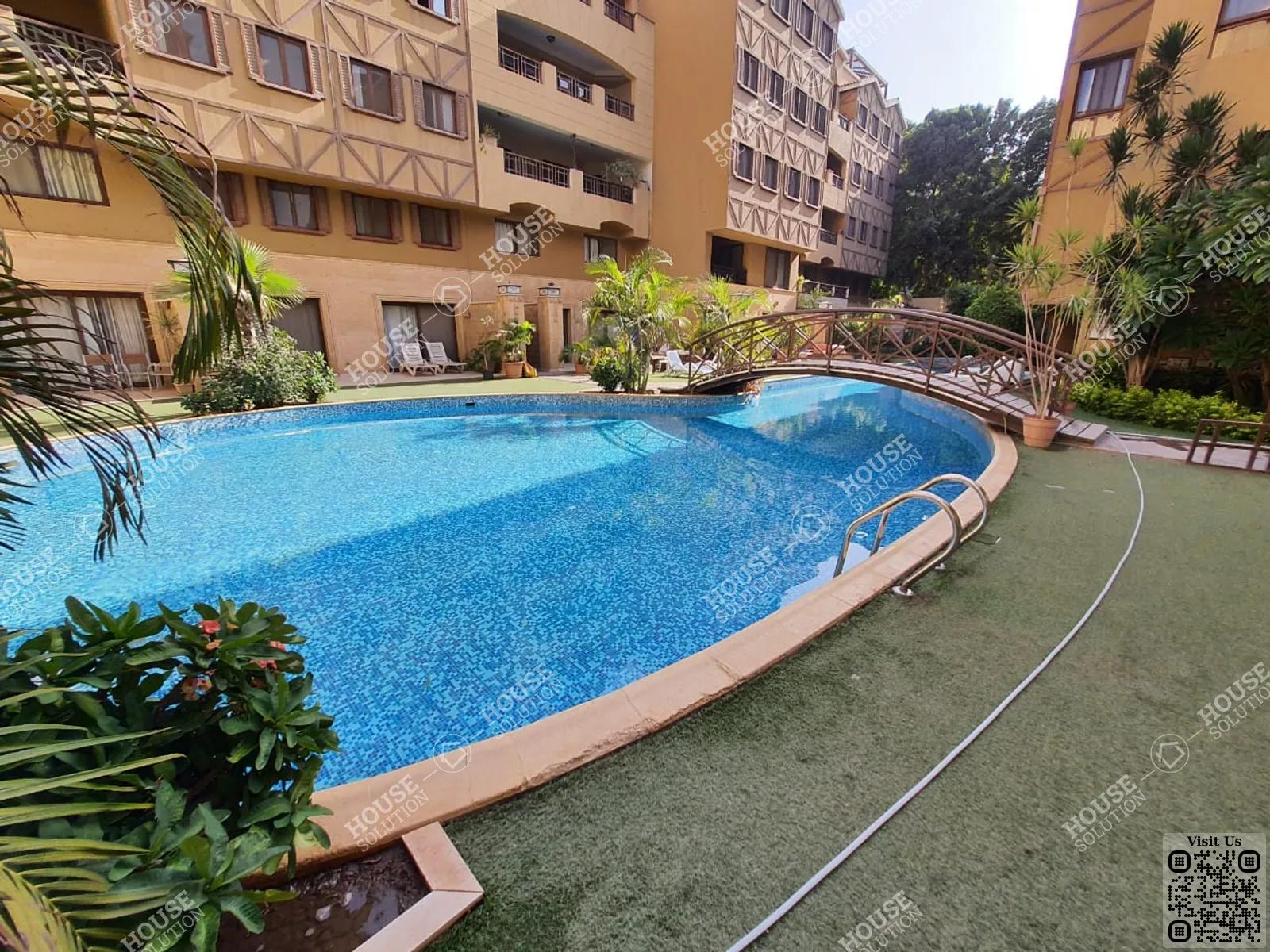 SHARED SWIMMING POOL  @ Apartments For Rent In Maadi Maadi Sarayat Area: 180 m² consists of 3 Bedrooms 3 Bathrooms Furnished 5 stars #5499-0
