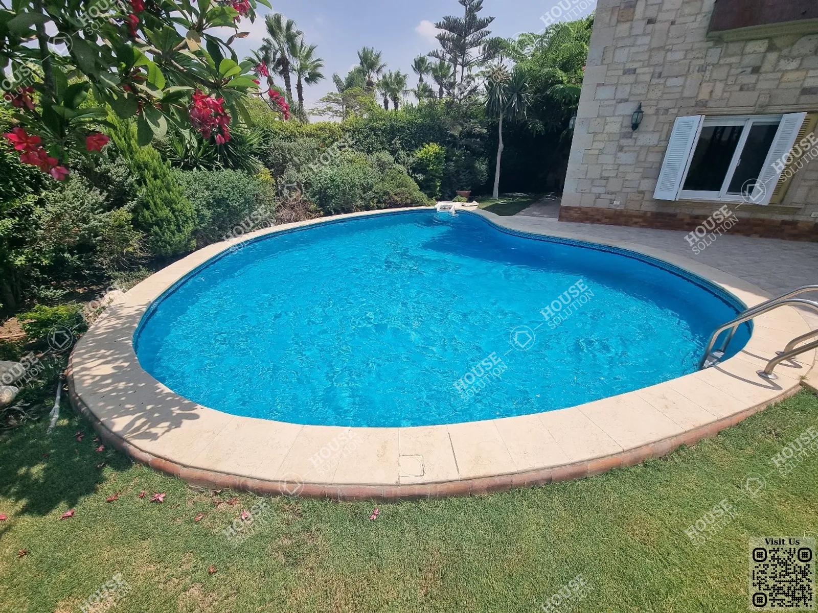 PRIVATE SWIMMING POOL  @ Villas For Rent In Katameya katameya Heights Area: 600 m² consists of 4 Bedrooms 4 Bathrooms Furnished 5 stars #5894-1