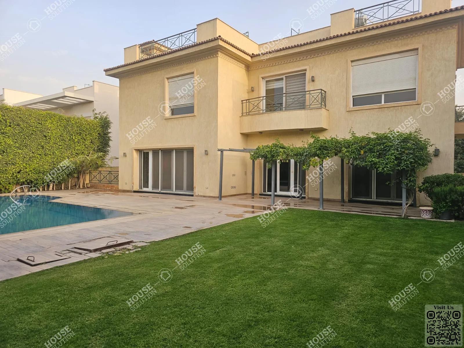 OUTSIDE VIEW  @ Villas For Rent In Katameya katameya Heights Area: 700 m² consists of 4 Bedrooms 4 Bathrooms Semi furnished 5 stars #5895-0