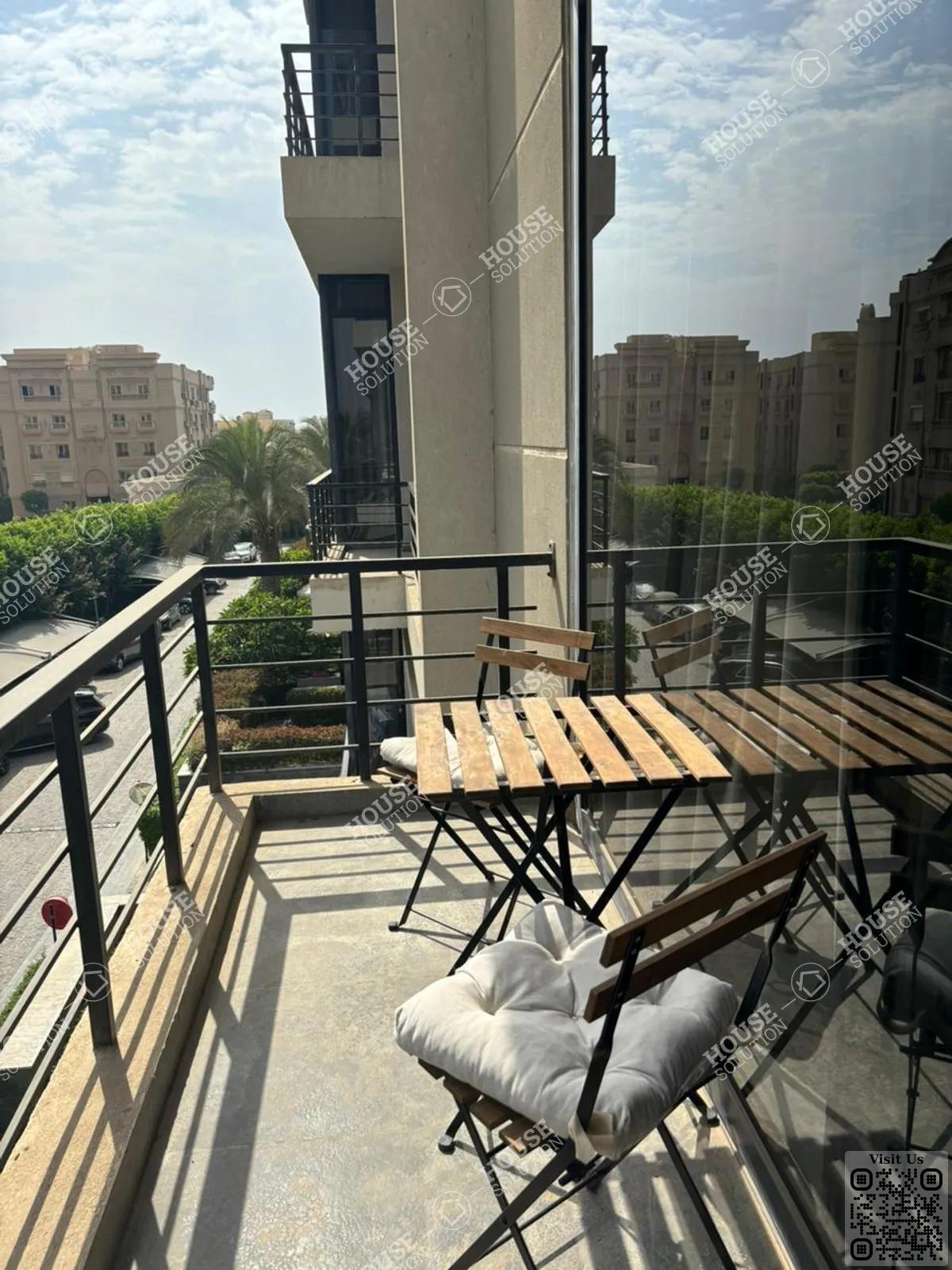 BALCONY  @ Apartments For Rent In New Cairo Water Way Area: 231 m² consists of 3 Bedrooms 2 Bathrooms Modern furnished 5 stars #5982-1