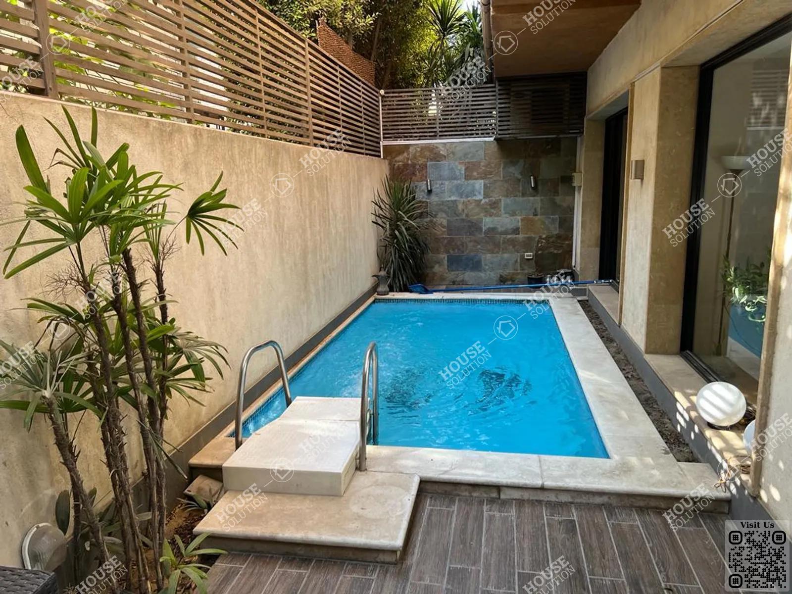 PRIVATE SWIMMING POOL  @ Ground Floors For Rent In Maadi Maadi Degla Area: 280 m² consists of 3 Bedrooms 3 Bathrooms Modern furnished 5 stars #6037-2