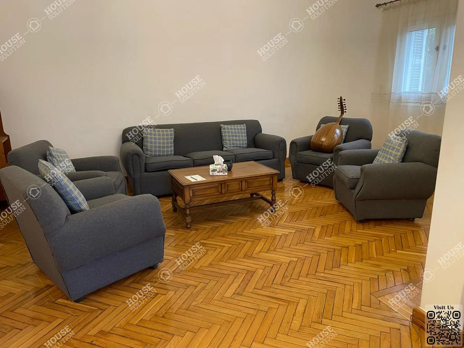 LIVING AREA  @ Apartments For Rent In Maadi Maadi Sarayat Area: 160 m² consists of 3 Bedrooms 3 Bathrooms Furnished 5 stars #6098-1