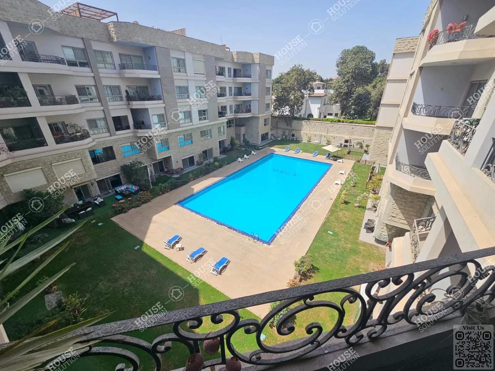 SHARED SWIMMING POOL  @ Apartments For Rent In Maadi Maadi Sarayat Area: 360 m² consists of 4 Bedrooms 5 Bathrooms Modern furnished 5 stars #2616-2