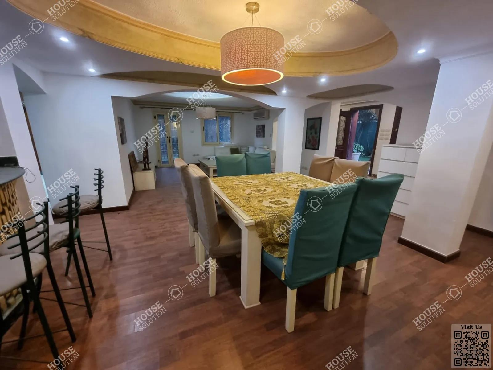 DINING AREA @ Ground Floors For Rent In Maadi Maadi Sarayat Area: 400 m² consists of 3 Bedrooms 3 Bathrooms Modern furnished 5 stars #2866-2