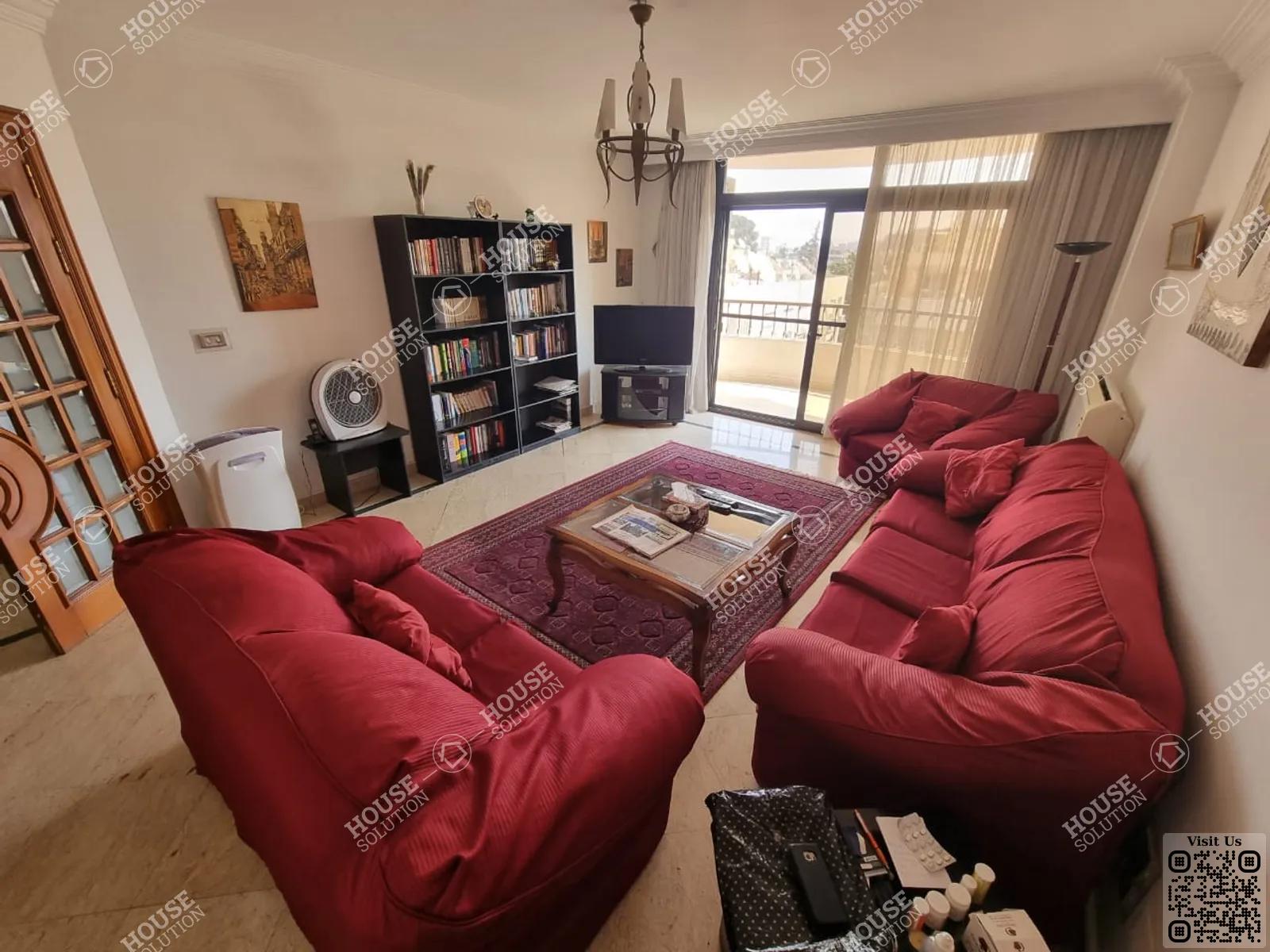 LIVING AREA  @ Apartments For Rent In Maadi Maadi Sarayat Area: 280 m² consists of 3 Bedrooms 2 Bathrooms Furnished 5 stars #3029-1