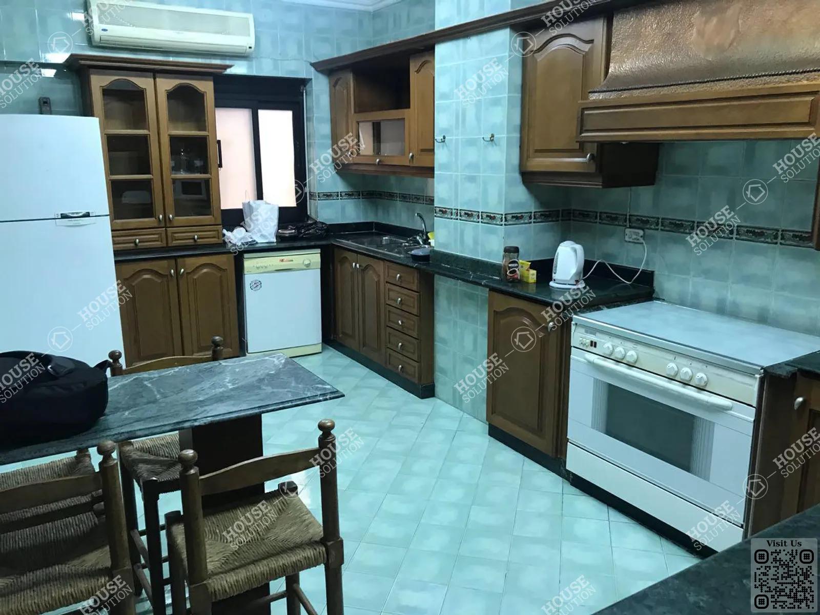 KITCHEN  @ Apartments For Rent In Maadi Maadi Sarayat Area: 300 m² consists of 4 Bedrooms 4 Bathrooms Furnished 5 stars #3138-1