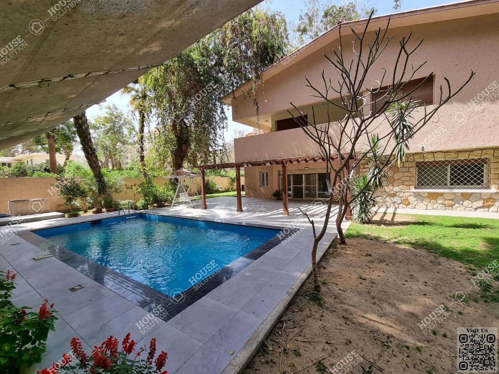 PRIVATE SWIMMING POOL  @ Villas For Rent In Maadi Maadi Sarayat Area: 525 m² consists of 4 Bedrooms 4 Bathrooms Semi furnished 5 stars #3213-2