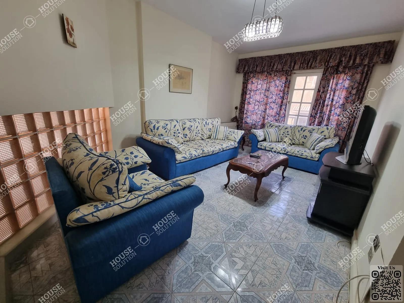 LIVING AREA  @ Apartments For Rent In Maadi Maadi Sarayat Area: 200 m² consists of 3 Bedrooms 3 Bathrooms Furnished 5 stars #3915-2