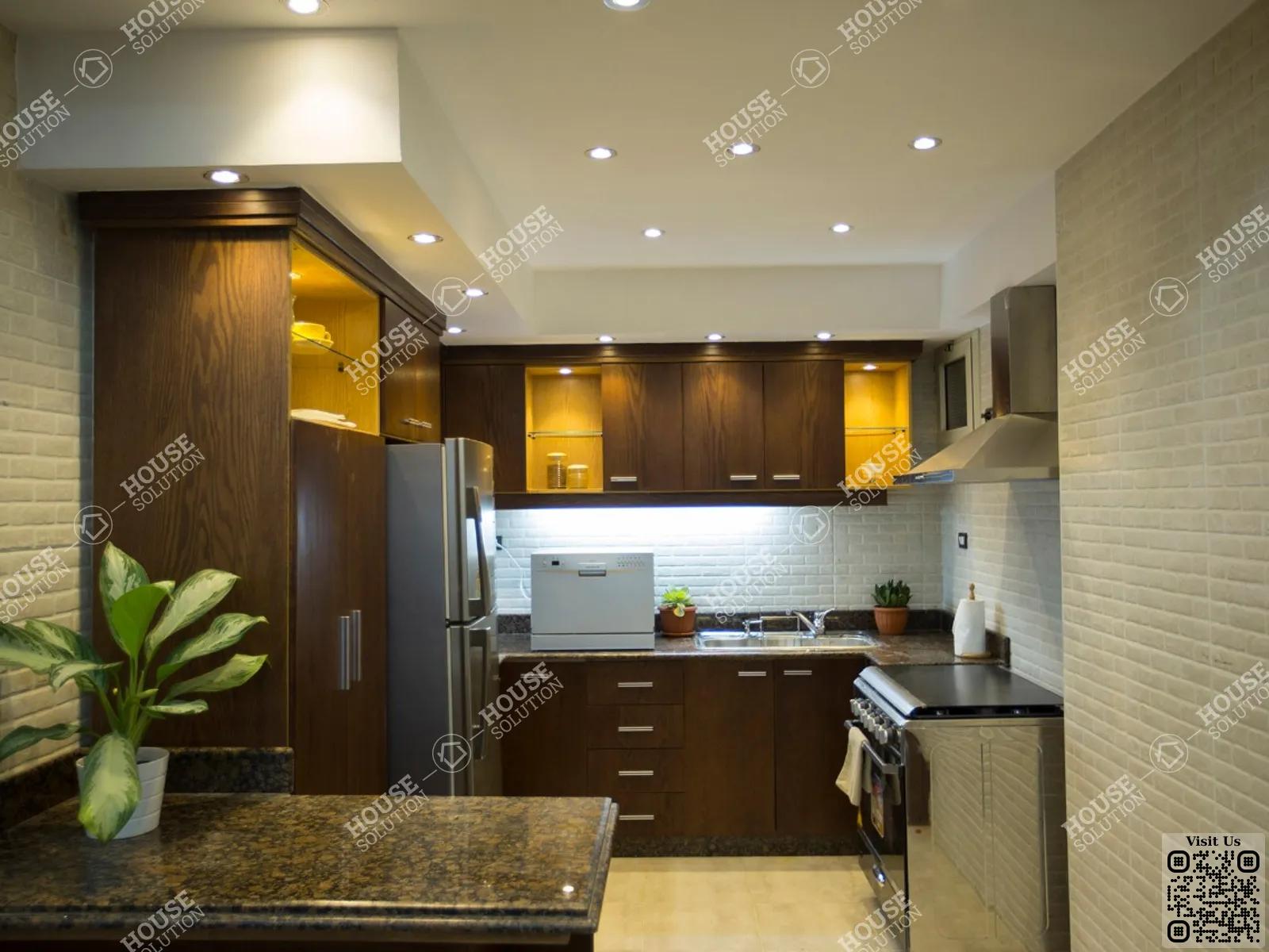 KITCHEN  @ Apartments For Rent In Maadi Maadi Sarayat Area: 200 m² consists of 3 Bedrooms 2 Bathrooms Modern furnished 5 stars #3996-1