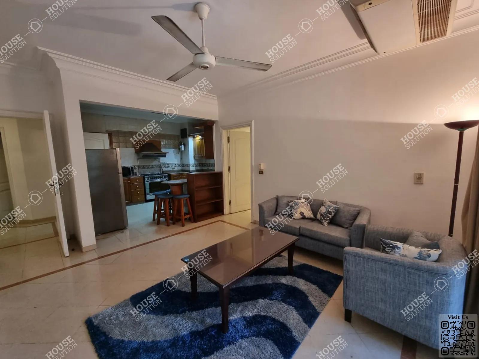 LIVING AREA  @ Apartments For Rent In Maadi Maadi Sarayat Area: 240 m² consists of 3 Bedrooms 3 Bathrooms Furnished 5 stars #4235-2