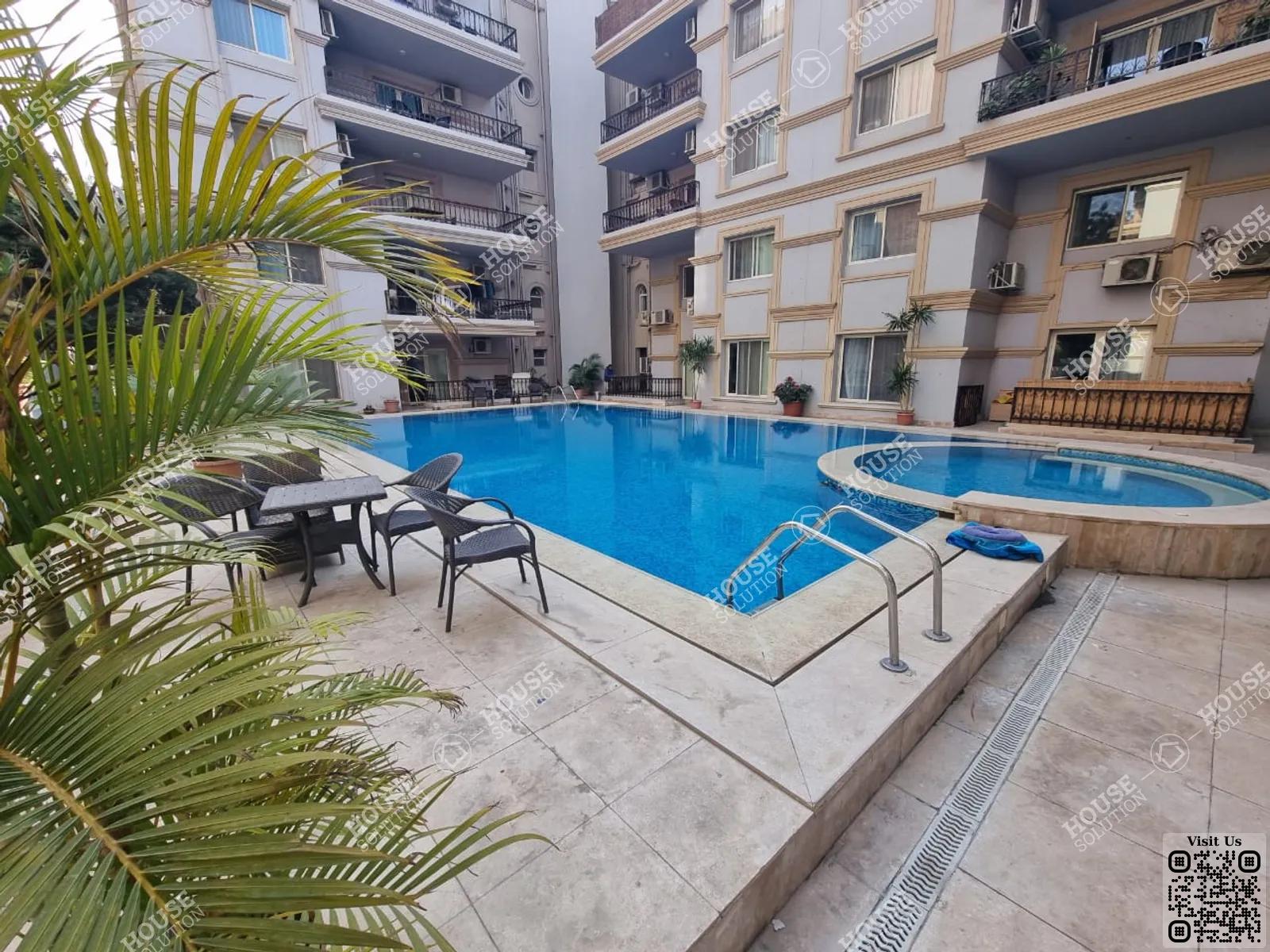 SHARED SWIMMING POOL  @ Ground Floors For Rent In Maadi Maadi Sarayat Area: 300 m² consists of 4 Bedrooms 3 Bathrooms Modern furnished 5 stars #4590-2