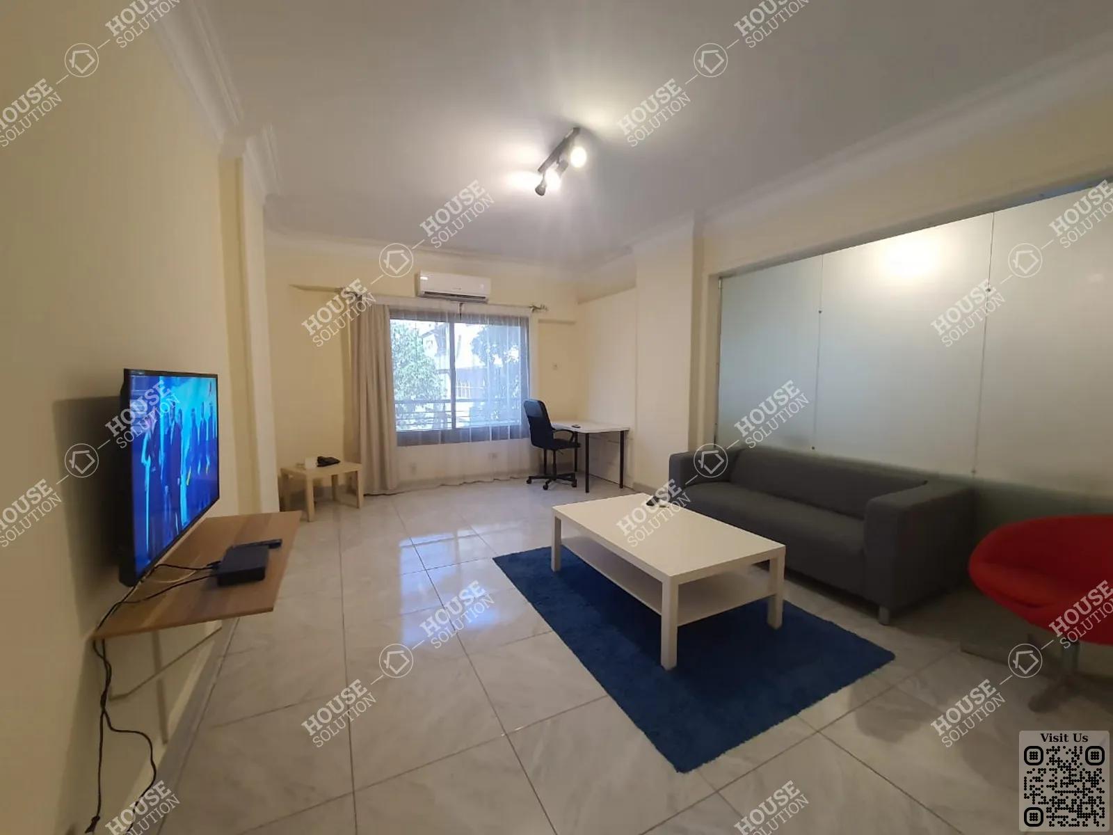 LIVING AREA  @ Apartments For Rent In Maadi Maadi Sarayat Area: 220 m² consists of 3 Bedrooms 3 Bathrooms Modern furnished 5 stars #4948-1
