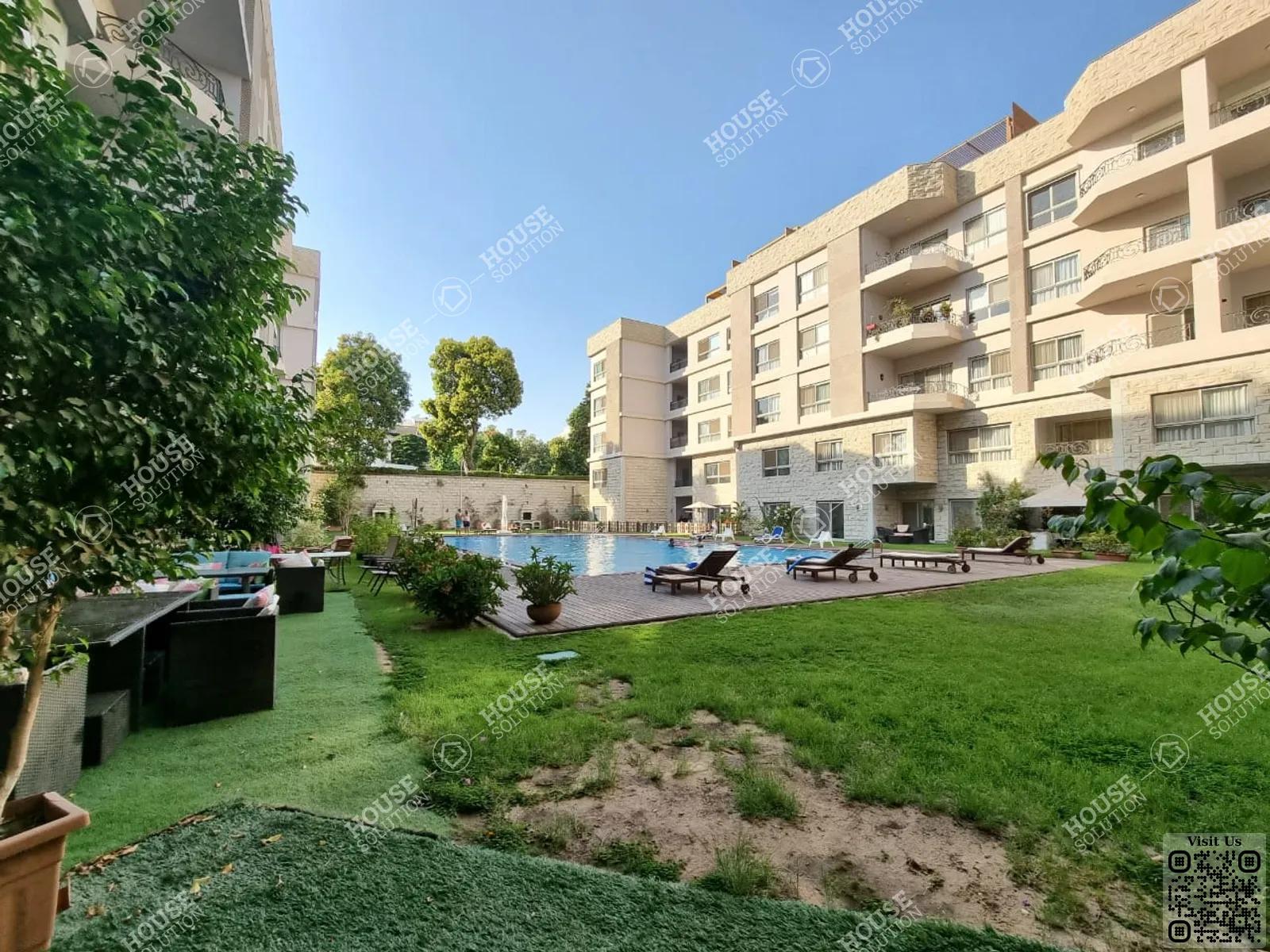 SHARED SWIMMING POOL  @ Ground Floors For Rent In Maadi Maadi Sarayat Area: 300 m² consists of 3 Bedrooms 4 Bathrooms Modern furnished 5 stars #5087-1