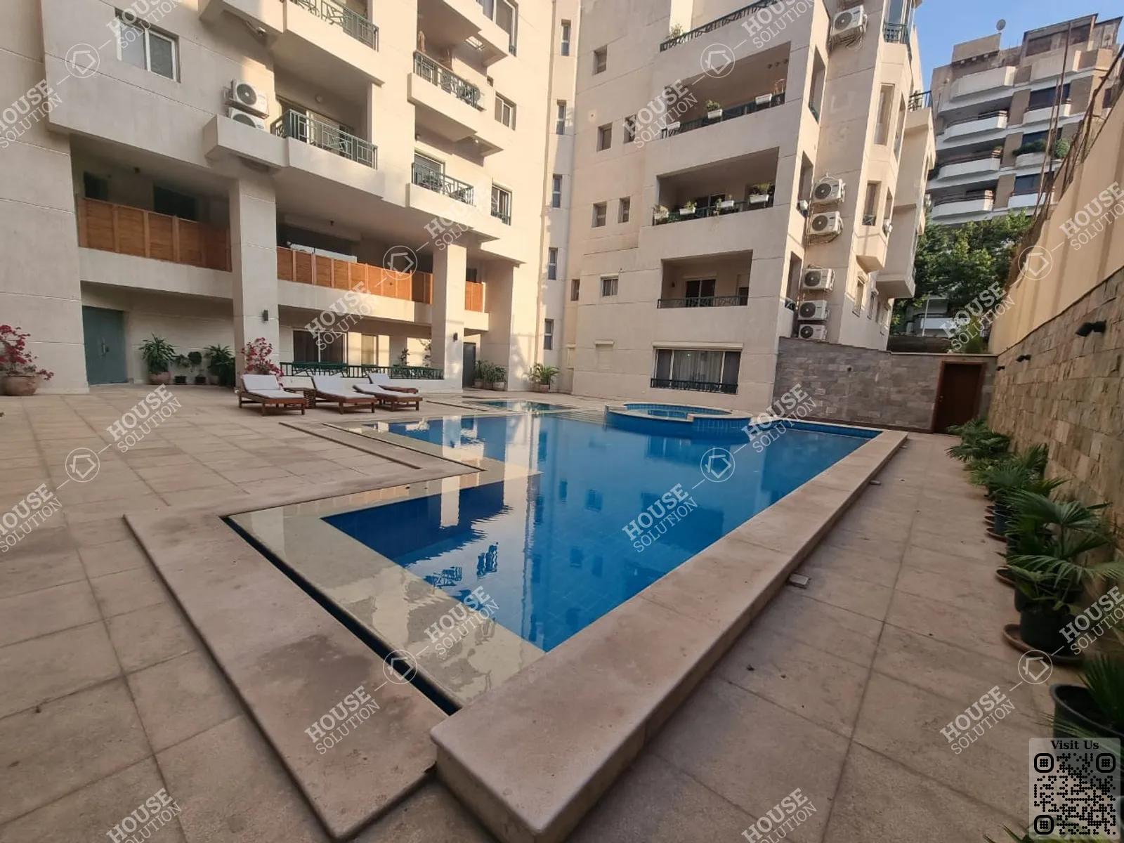 SHARED SWIMMING POOL  @ Apartments For Rent In Maadi Maadi Sarayat Area: 250 m² consists of 3 Bedrooms 3 Bathrooms Modern furnished 5 stars #5106-2
