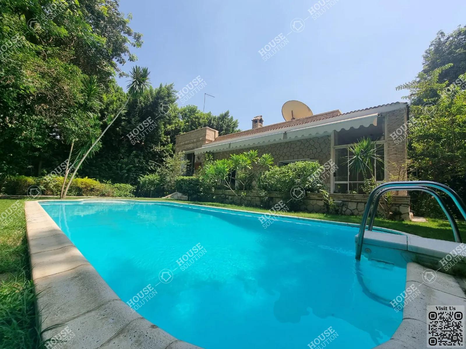 PRIVATE SWIMMING POOL  @ Villas For Rent In Maadi Old Maadi Area: 1000 m² consists of 3 Bedrooms 4 Bathrooms Semi furnished 5 stars #5118-0