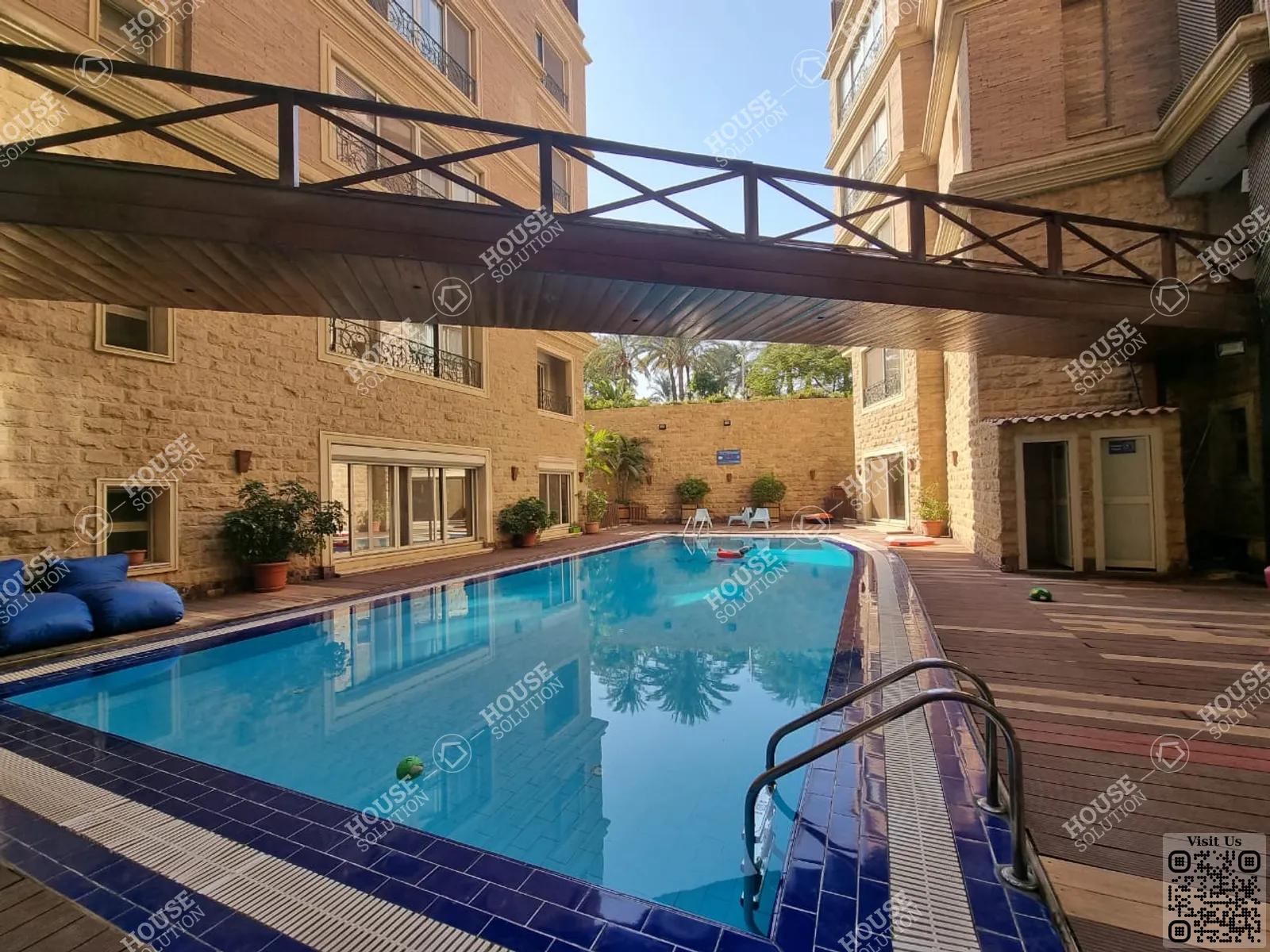 SHARED SWIMMING POOL  @ Apartments For Rent In Maadi Maadi Sarayat Area: 250 m² consists of 3 Bedrooms 4 Bathrooms Modern furnished 5 stars #5138-2