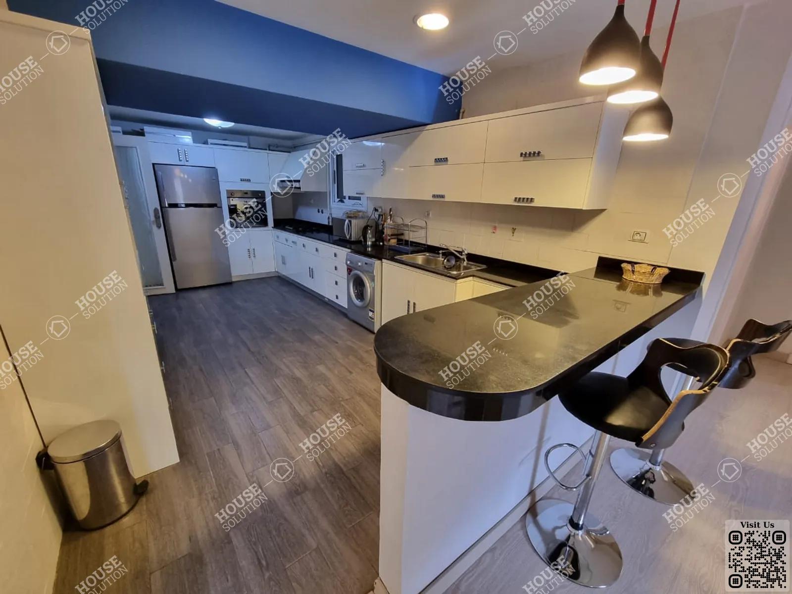 KITCHEN  @ Apartments For Rent In Maadi Maadi Sarayat Area: 180 m² consists of 2 Bedrooms 3 Bathrooms Modern furnished 5 stars #5374-1
