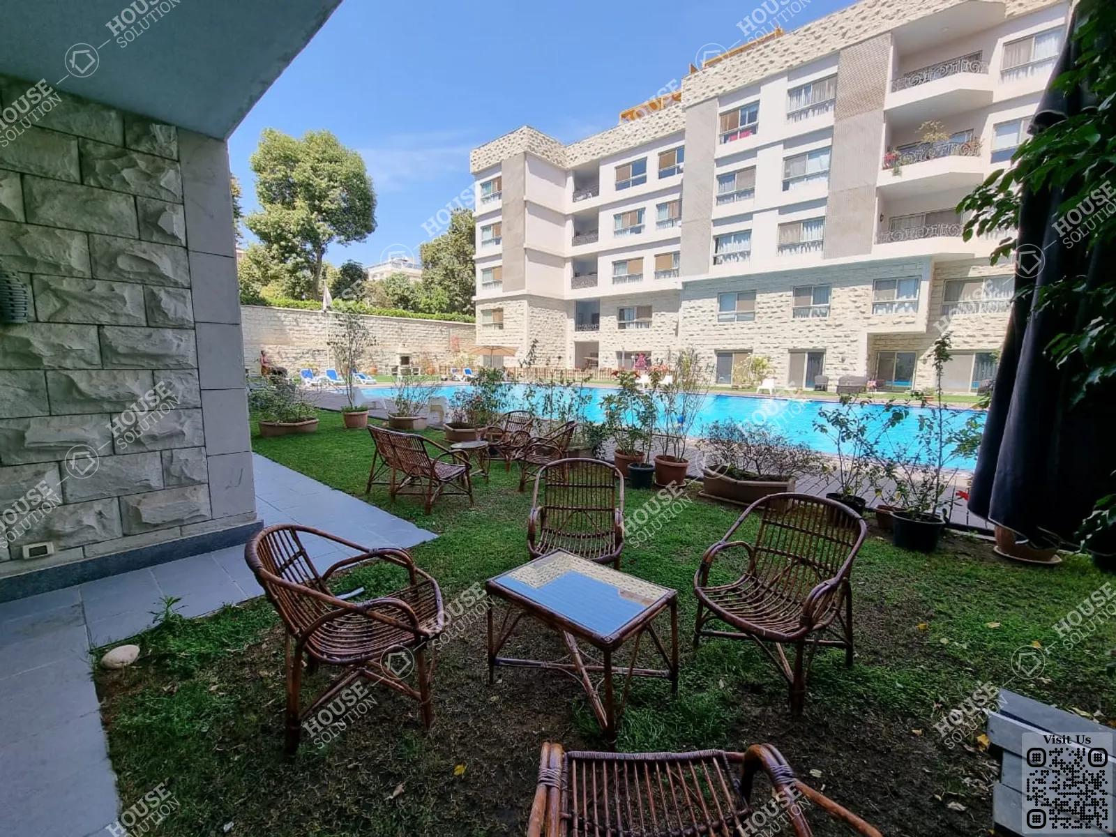 SHARED SWIMMING POOL  @ Ground Floors For Rent In Maadi Maadi Sarayat Area: 280 m² consists of 3 Bedrooms 3 Bathrooms Modern furnished 5 stars #5409-1