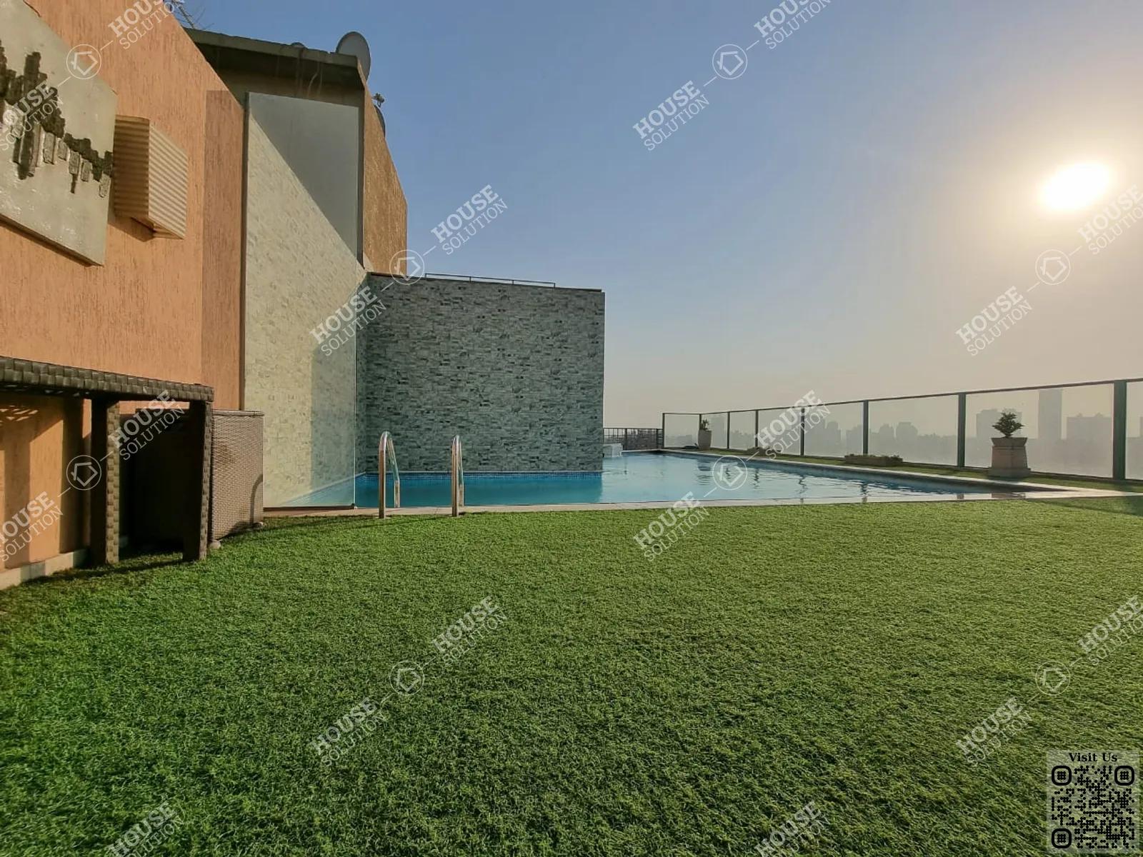 SHARED SWIMMING POOL  @ Apartments For Rent In Maadi Maadi Sarayat Area: 350 m² consists of 4 Bedrooms 3 Bathrooms Modern furnished 5 stars #5484-1
