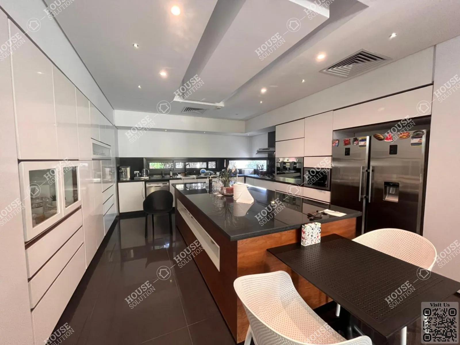 KITCHEN  @ Villas For Rent In New Cairo Swan Lake Area: 750 m² consists of 4 Bedrooms 4 Bathrooms Semi furnished 5 stars #5607-0