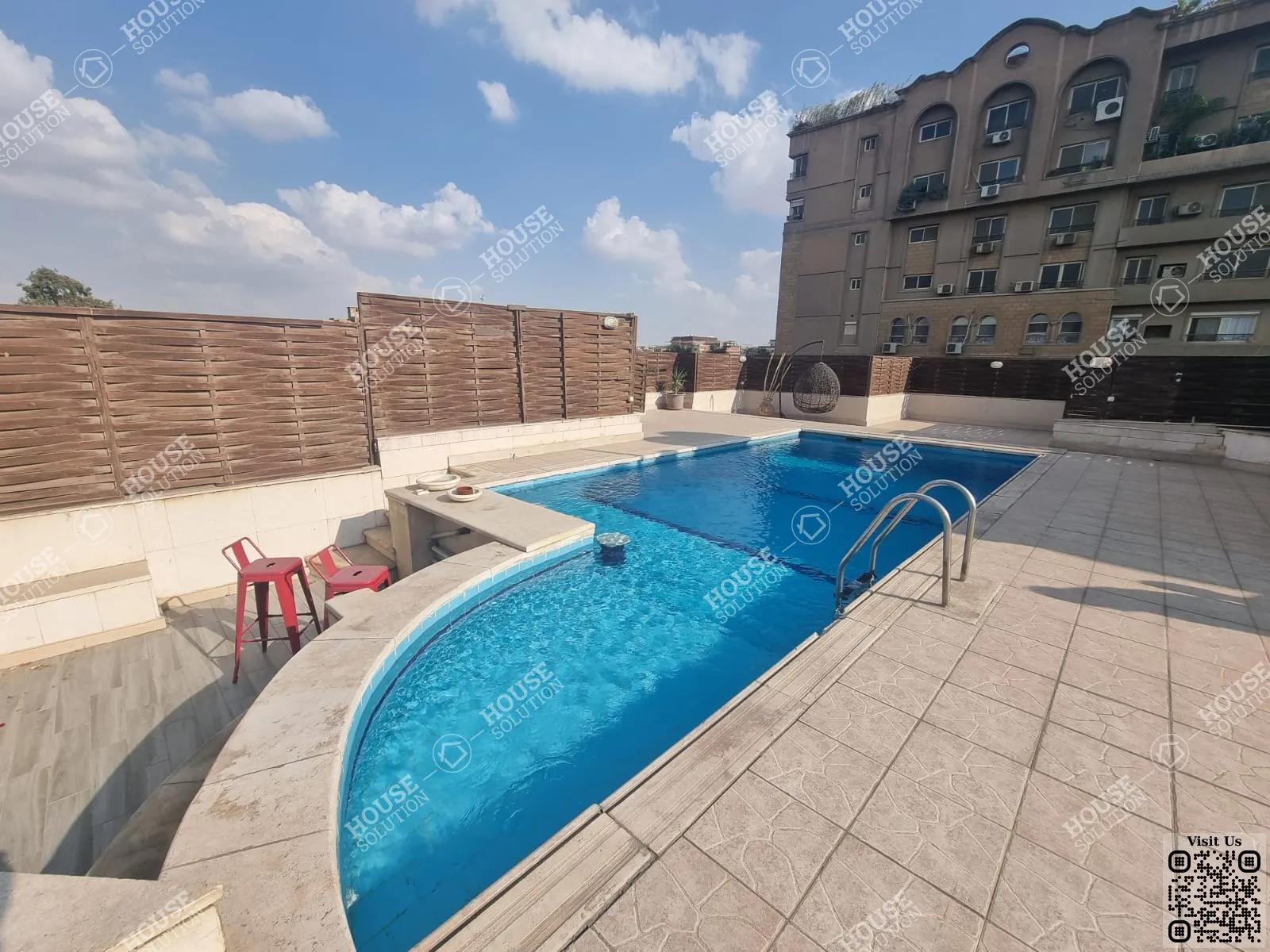 SHARED SWIMMING POOL  @ Ground Floors For Rent In Maadi Maadi Sarayat Area: 150 m² consists of 2 Bedrooms 2 Bathrooms Furnished 5 stars #5616-1