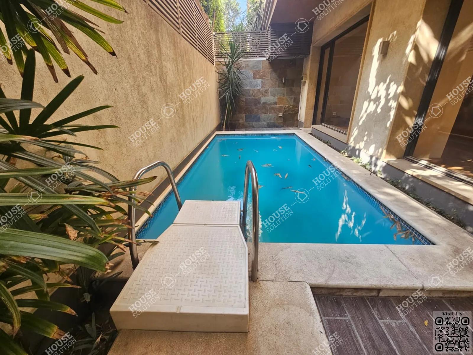 PRIVATE SWIMMING POOL  @ Ground Floors For Rent In Maadi Maadi Degla Area: 400 m² consists of 4 Bedrooms 4 Bathrooms Semi furnished 5 stars #5617-0