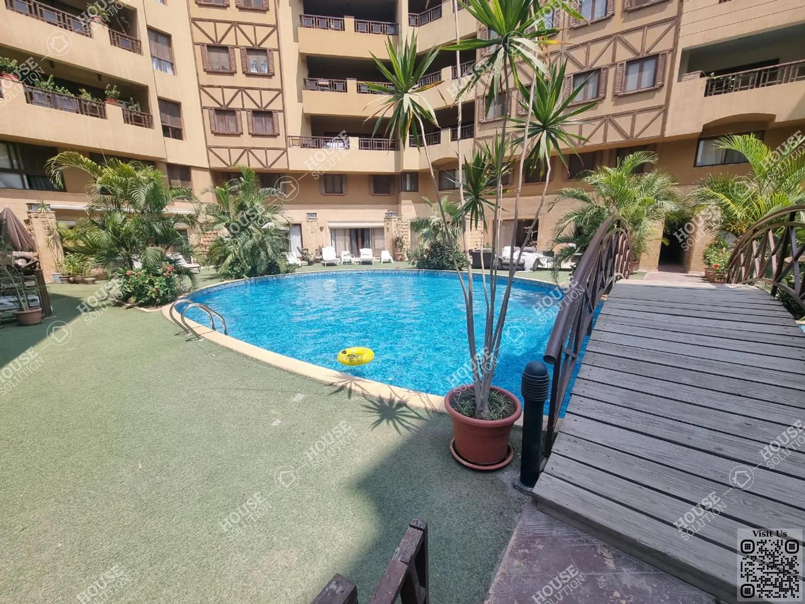 SHARED SWIMMING POOL  @ Apartments For Rent In Maadi Maadi Sarayat Area: 320 m² consists of 3 Bedrooms 5 Bathrooms Modern furnished 5 stars #5671-1