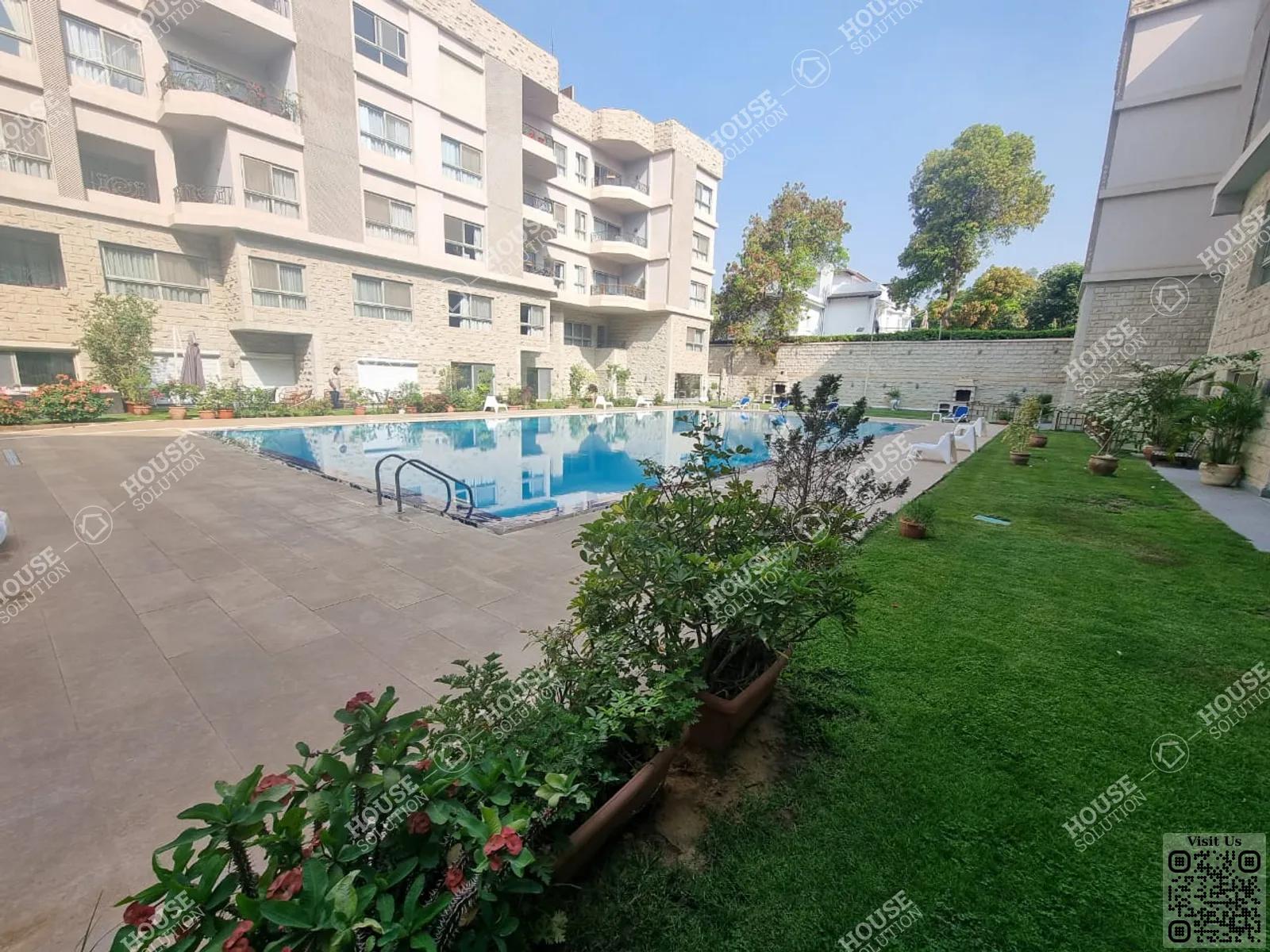 SHARED SWIMMING POOL  @ Apartments For Rent In Maadi Maadi Sarayat Area: 340 m² consists of 4 Bedrooms 4 Bathrooms Modern furnished 5 stars #5684-1