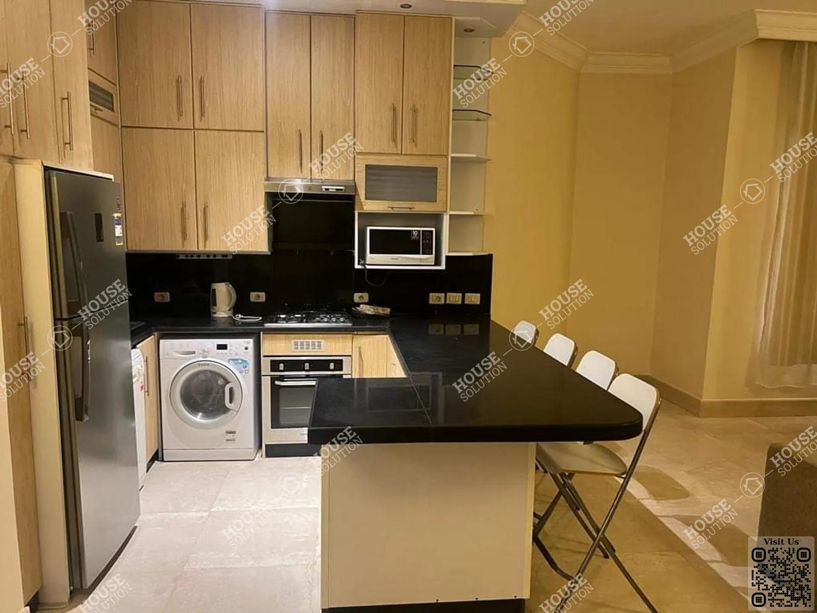 KITCHEN  @ Apartments For Rent In Maadi Maadi Sarayat Area: 150 m² consists of 2 Bedrooms 2 Bathrooms Modern furnished 5 stars #5701-1
